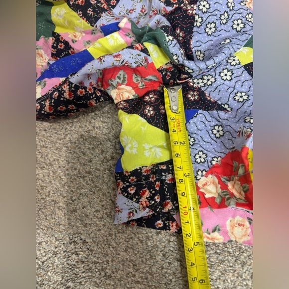 NEW! ANTHROPOLOGIE COREY LYNN CALTER FLORAL PATCHWORK SHORT OVERALLS Small - Picture 8 of 15